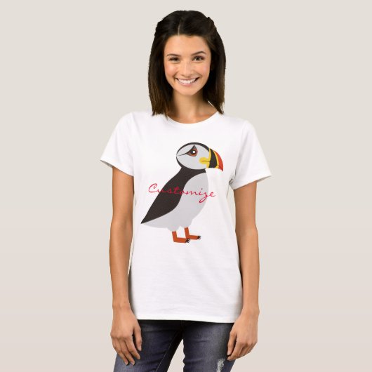 Cute Atlantic puffin design Thunder_Cove T-shirt (Voorkant volledig)