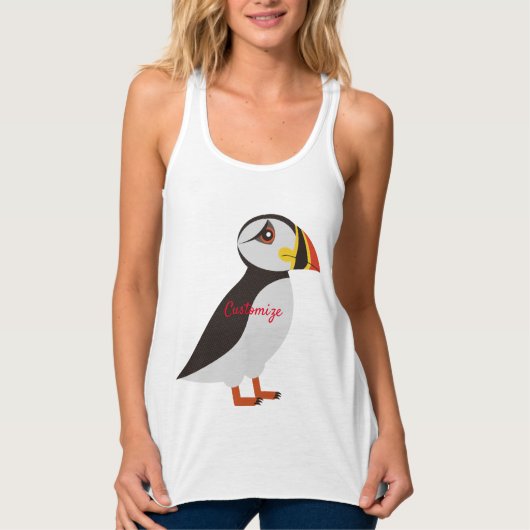 Cute Atlantic puffin design Thunder_Cove Tanktop (Voorkant)