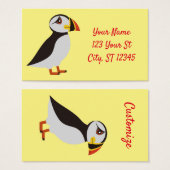 Cute Atlantic puffin design Thunder_Cove Visitekaartje (Voorkant /achterkant)