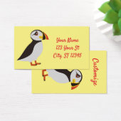 Cute Atlantic puffin design Thunder_Cove Visitekaartje (Bureau)