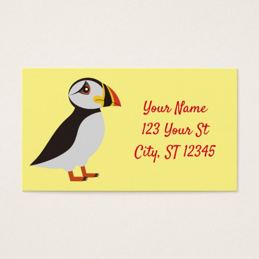 Cute Atlantic puffin design Thunder_Cove Visitekaartje (Voorkant)