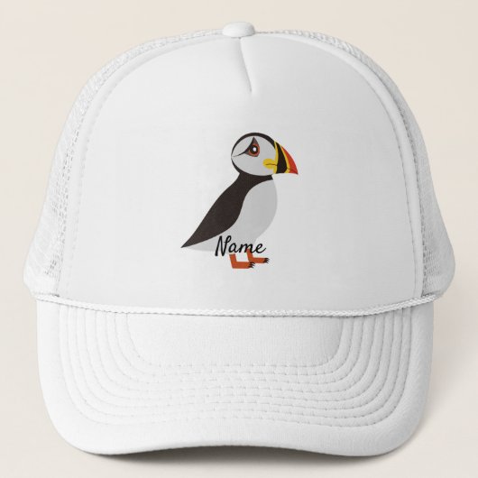 Cute Atlanticische papegaaiduiker ontwerp Thunder_ Trucker Pet (Voorkant)