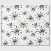 Cute Atomic Starburst Retro Mid Century Modern Cadeaupapier (Vlak)