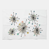 Cute Atomic Starburst Retro Mid Century Modern Theedoek (Horizontaal)