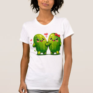 Cute Augurk Koppel Funny Kawaii Augurken T-Shirt v