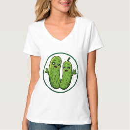 Cute Augurk Koppel Grappige Kawaii Augurken T-Shir T-shirt