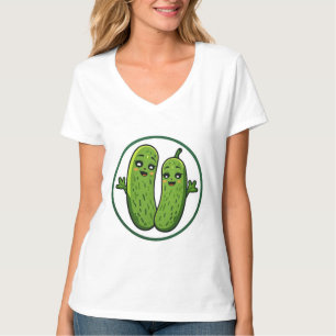 Cute Augurk Koppel Grappige Kawaii Augurken T-Shir T-shirt
