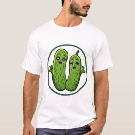 Cute Augurk Koppel Grappige Kawaii Augurken T-Shir T-shirt