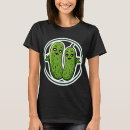 Cute Augurk Koppel Grappige Kawaii Augurken T-Shir T-shirt