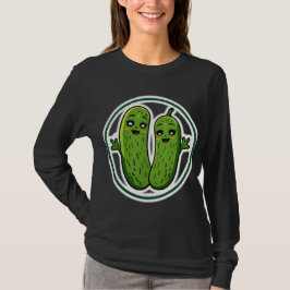 Cute Augurk Koppel Grappige Kawaii Augurken T-Shir T-shirt