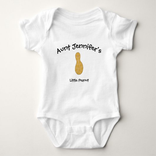 Cute Aunt Baby Newborn Little Peanut Niece Nephew Romper (Voorkant)