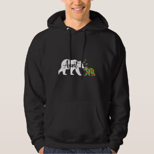 Cute Aunt Beer Autisme Awareness Family Support Au Hoodie
