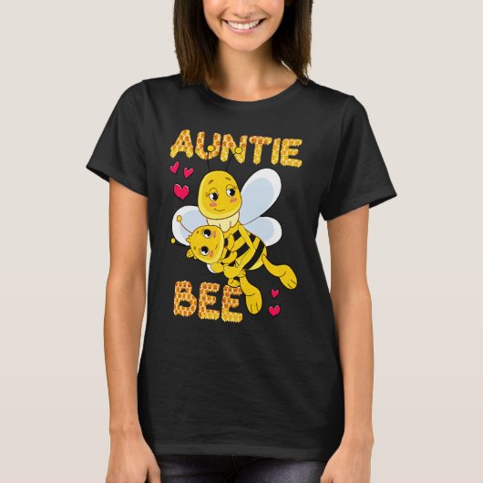 Cute Auntie Bee Mother's Day Beekeeper Matching Fa T-shirt (Voorkant)