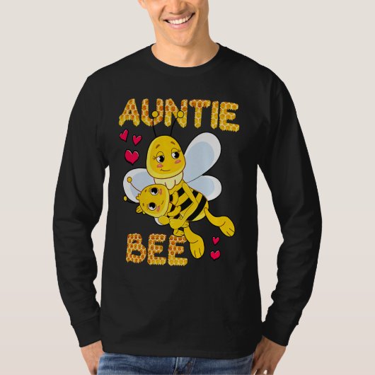 Cute Auntie Bee Mother's Day Beekeeper Matching Fa T-shirt (Voorkant)