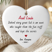 Cute auntie personalized keepsake keramisch ornament