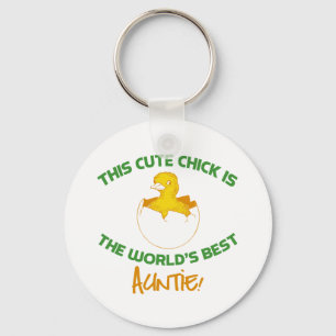 Cute Auntie Sleutelhanger