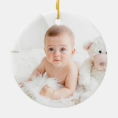 Cute Aussie Animals Greenery Baby 1st Kerstmis Keramisch Ornament (Achterkant)