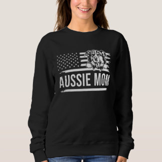 Cute AUSSIE dog pet owner MOM US flag theme Trui