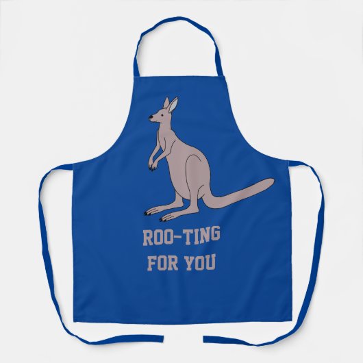 Cute Aussie Funny Kangaroo Pun Roo-ting voor jou Schort (Voorkant)