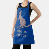 Cute Aussie Funny Kangaroo Pun Roo-ting voor jou Schort (Insitu)