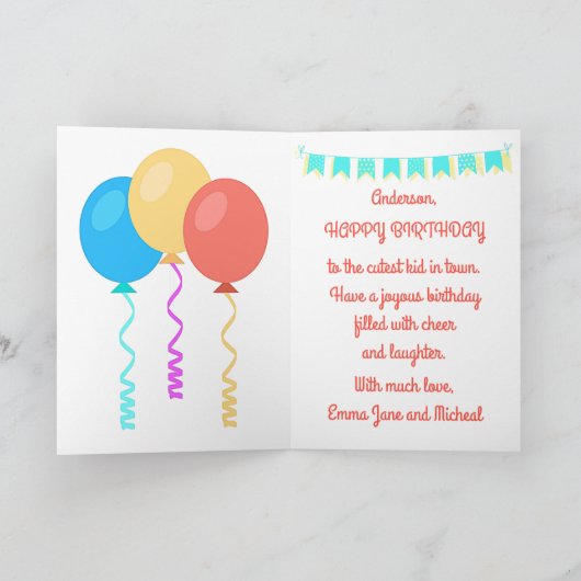 Cute Aussie Poodle Dog Happy Birthday Kaart (Binnen)