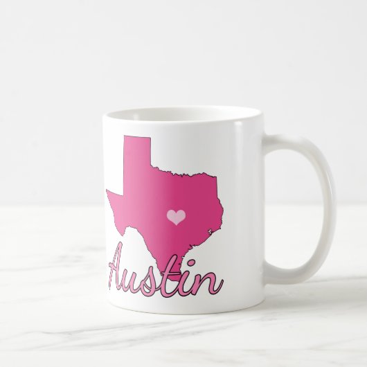 Cute Austin Texas Girl Pink Koffiemok (Rechts)
