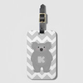 Cute Australia Baby Koala Beer Monogram Bagagelabel (Voorkant (verticaal))