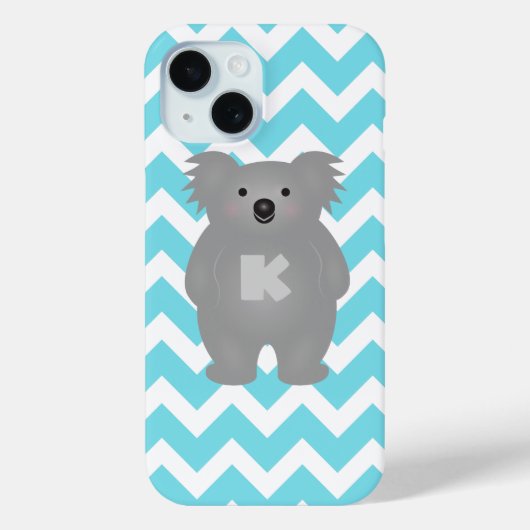 Cute Australia Baby Koala Beer Monogram Case-Mate iPhone Case (Achterkant)