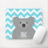 Cute Australia Baby Koala Beer Monogram Muismat (Met muis)