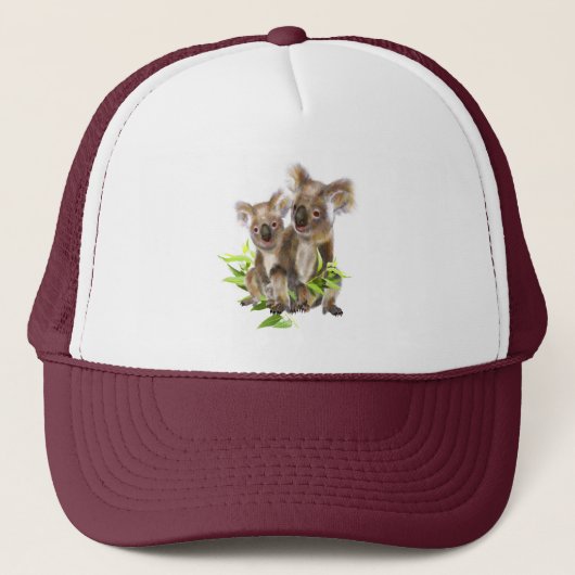Cute Australian Animal Koala Beer Trucker Pet (Voorkant)