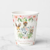 Cute Australian Animals Pink Floral 1 september Papieren Bekers (Achterkant)