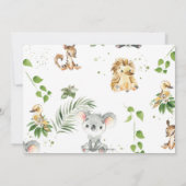 Cute Australian Animals Rustic Wood Birthday Foto Kaart (Achterkant)