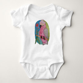 Cute Australian baby animal Galah on baby romper
