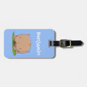 Cute Australian baby wombat cartoon Bagagelabel (Voorkant horizontaal)