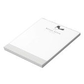 Cute Australian Bird: Willie Wagtail Personalized Notitieblok (Linkerzijde)