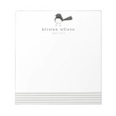 Cute Australian Bird: Willie Wagtail Personalized Notitieblok (Voorkant)