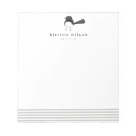 Cute Australian Bird: Willie Wagtail Personalized Notitieblok