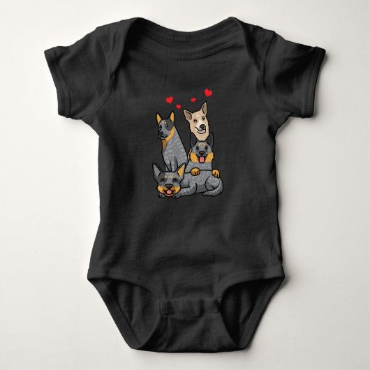 Cute Australian Cattle Dog Heeler Romper (Voorkant)
