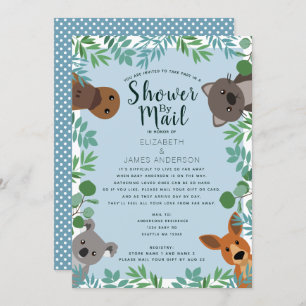 Cute Australian Critters Baby shower by Mail Kaart