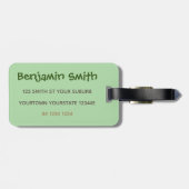 Cute Australian emu cartoon Bagagelabel (Achterkant horizontaal)