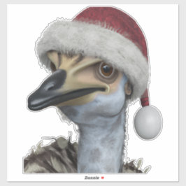 Cute Australian Emu die een feestelijke Pet heeft Sticker