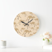 Cute Australian Kangaroo Pattern Grote Klok (Huis)