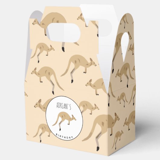 Cute Australian Kangaroo Pattern Kinderen Birthday Bedankdoosjes (Geopend)