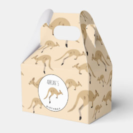Cute Australian Kangaroo Pattern Kinderen Birthday Bedankdoosjes
