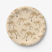 Cute Australian Kangaroo Pattern Papieren Bordje (Voorkant)