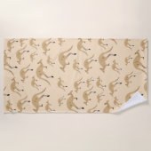 Cute Australian Kangaroo Pattern Strandlaken (Voorkant)