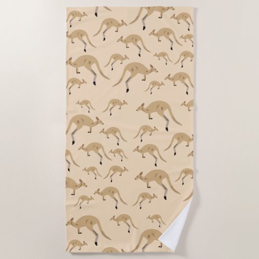 Cute Australian Kangaroo Pattern Strandlaken (Voorkant)