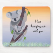 Cute Australian Koala Beer Mousepad Muismat (Voorkant)