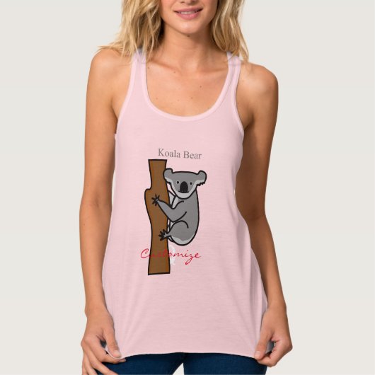 Cute Australian Koala Beer Tanktop (Voorkant)