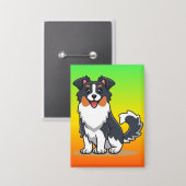 Cute Australian Shepherd-23144 Button (Voorkant / Achterkant)